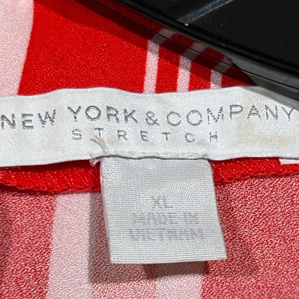 New York & Company Red and White Jumpsuit - Picture 8 of 9